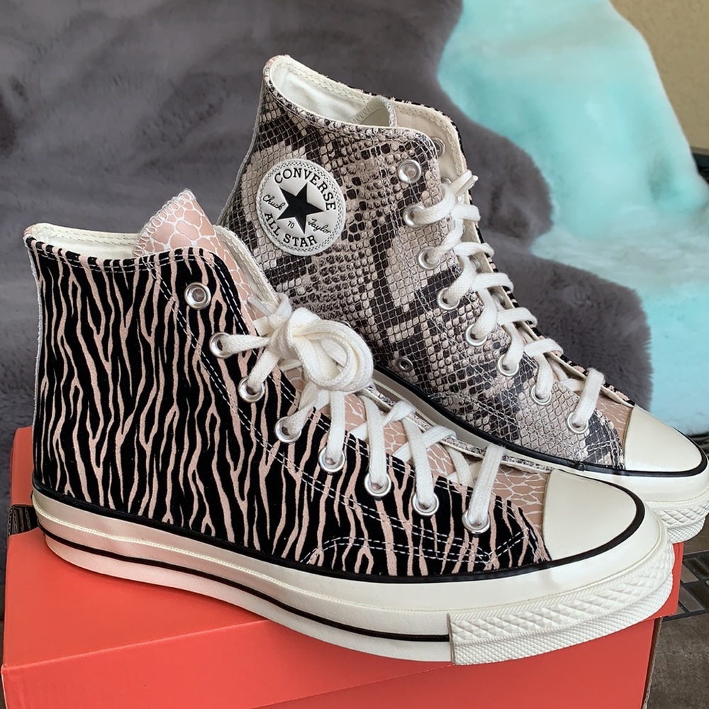 CONVERSE CHUCK 70 HI BLACK/EGRET/CHAMPAGNE TAN MEN - Picture 8 of 16